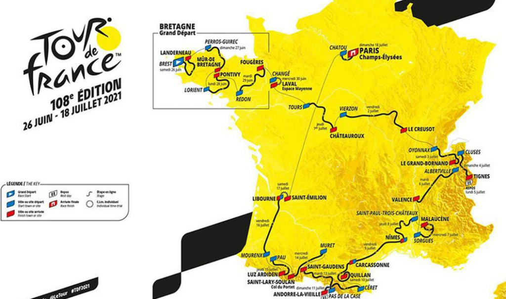 Die Tour de France 2021 startet in Brest